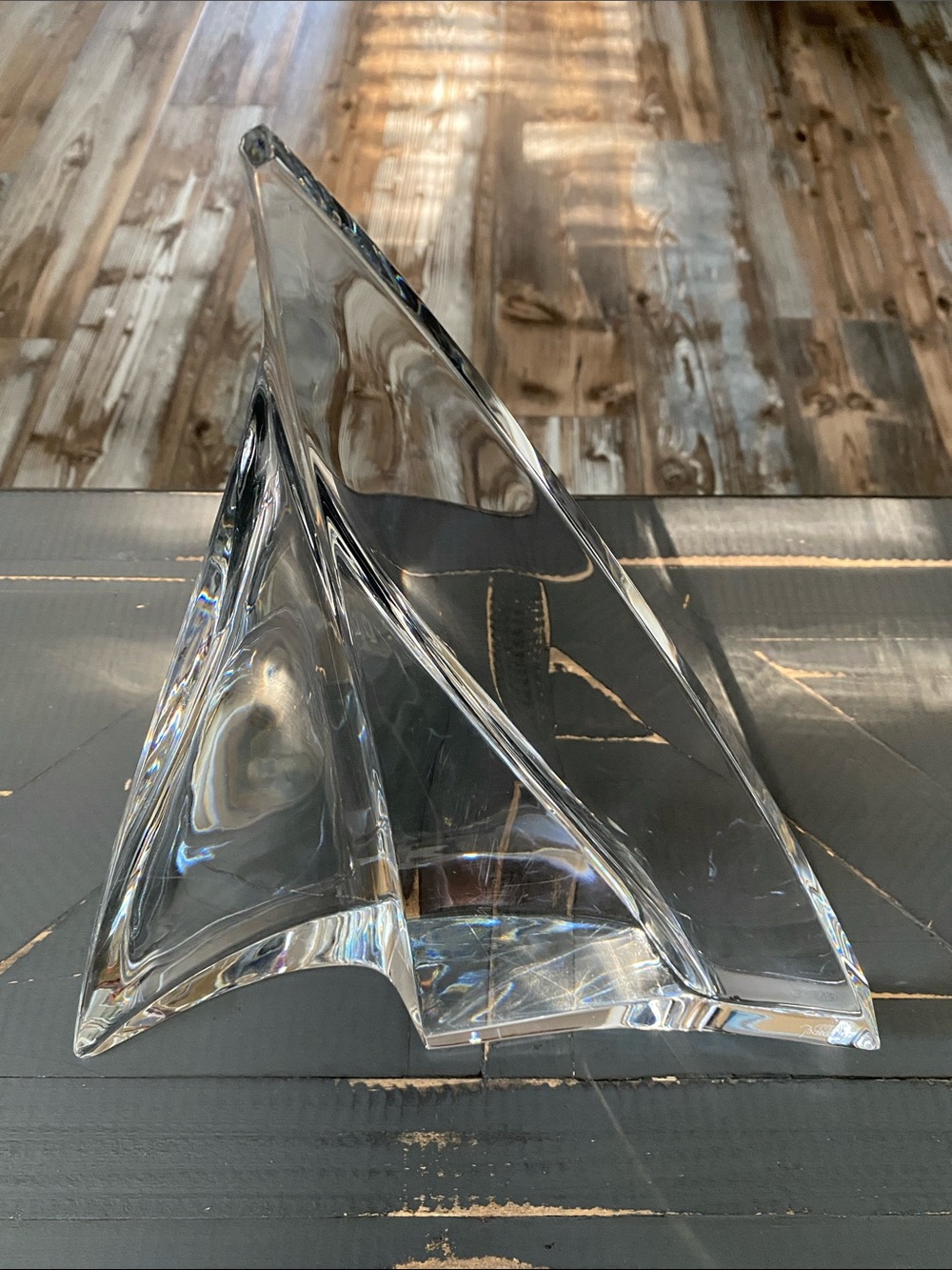 🩶Baccarat🩶Luminous Lead Crystal Alizee Sailboat Sculpture - Picture 14 of 14